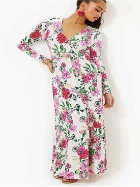 NWT Lilly Pulitzer Hartley maxi dress in coconut safari sanctuary print Small